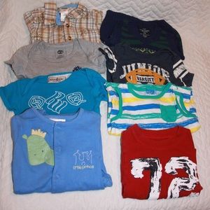 T-SHIRT ONESIES 4 Summer 🌞 BABY BOY Clothes LOT 6-9mos. - 8pcs.